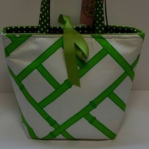 Lilly Pulitzer fabric bamboo tote